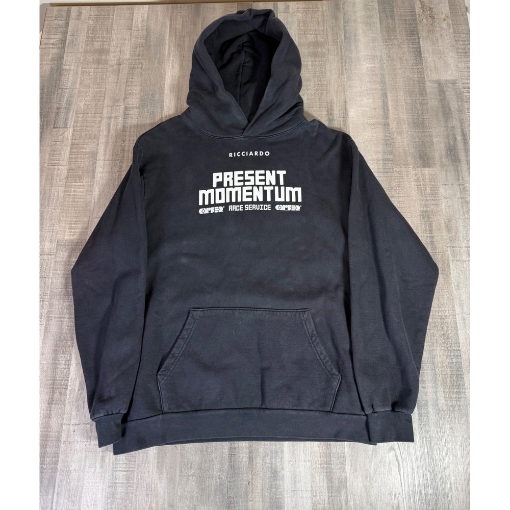 Daniel Ricciardo RIC3 Present Momentum Race Heavyweight Hoodie Black Men's XL F1